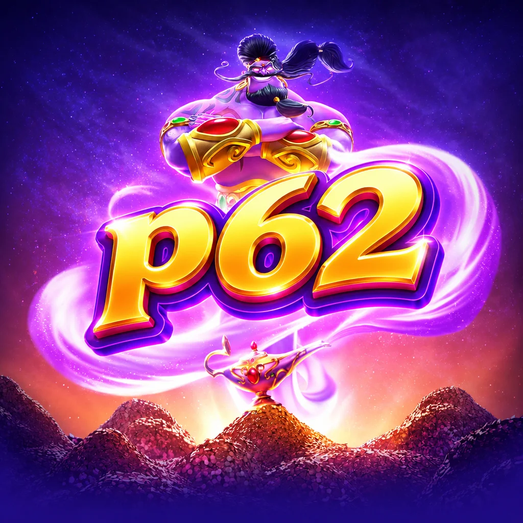 โลโก้ p62 คู่กับธีมตะเกียงวิเศษและยักษ์จีนี่จาก Genie's 3 Wishes